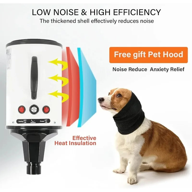Dog Hair Dryer Pet Grooming Dryer 2-in-1 Smart Silent Dog Hair Dryer.