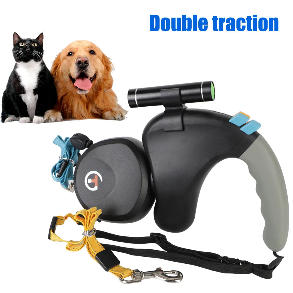 Dual Dog Rope Leash Double for 2 Dogs.