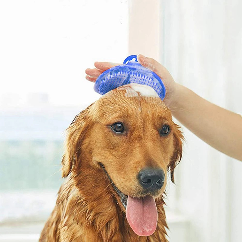 Pet Cleaning Brush Dog Cats Bath Soft Rubber Silicone Massage Gloves Comb Hair Remover Wash Grooming Cleaning Washing Supplies
