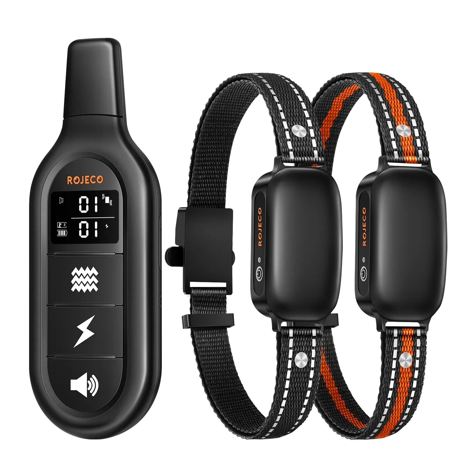 ROJECO Electric Dog Training Collar Digital Rechargeable Remote Control.
