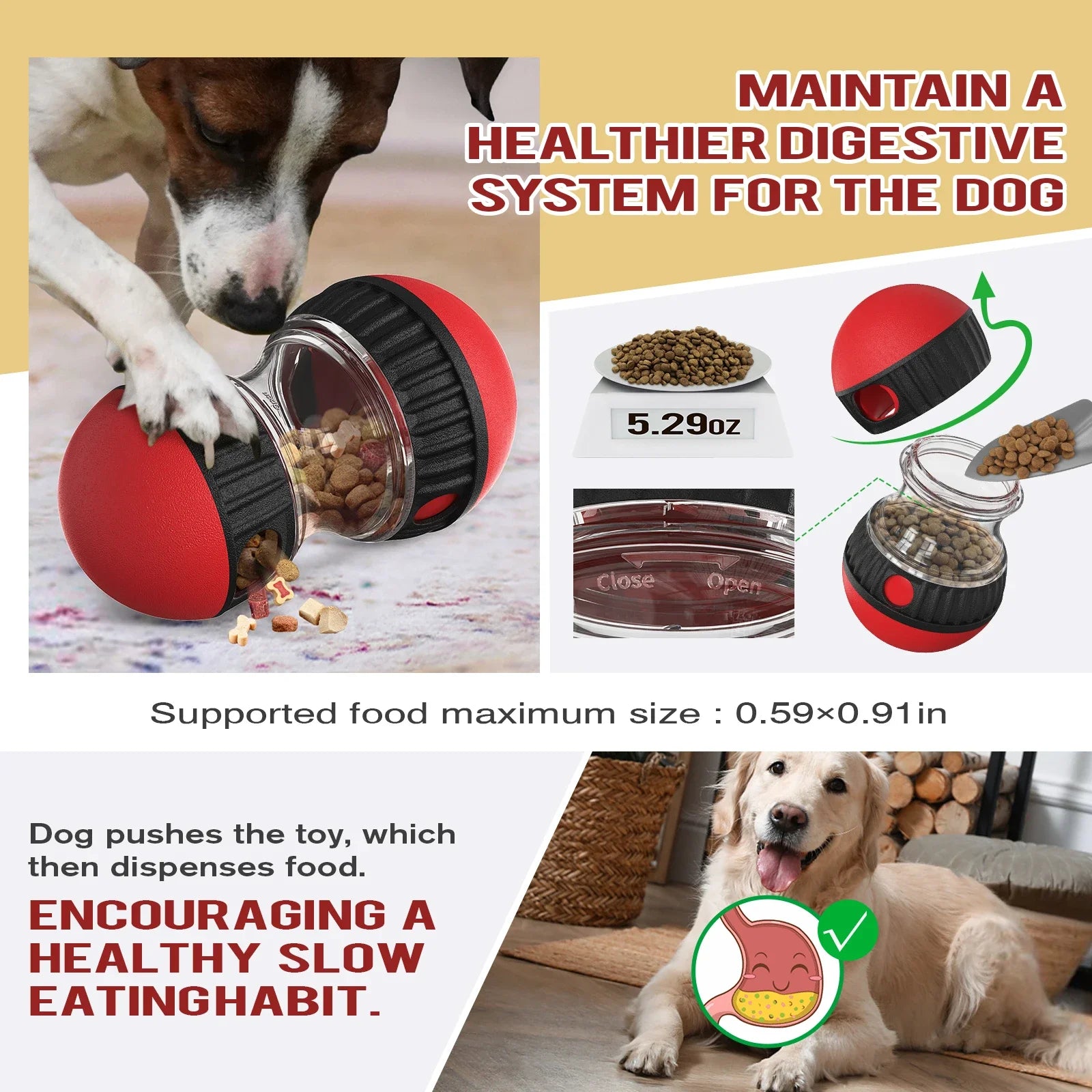Dog Toy Slow Feeder Pet Improve IQ Indoor Training Puppy Toys.