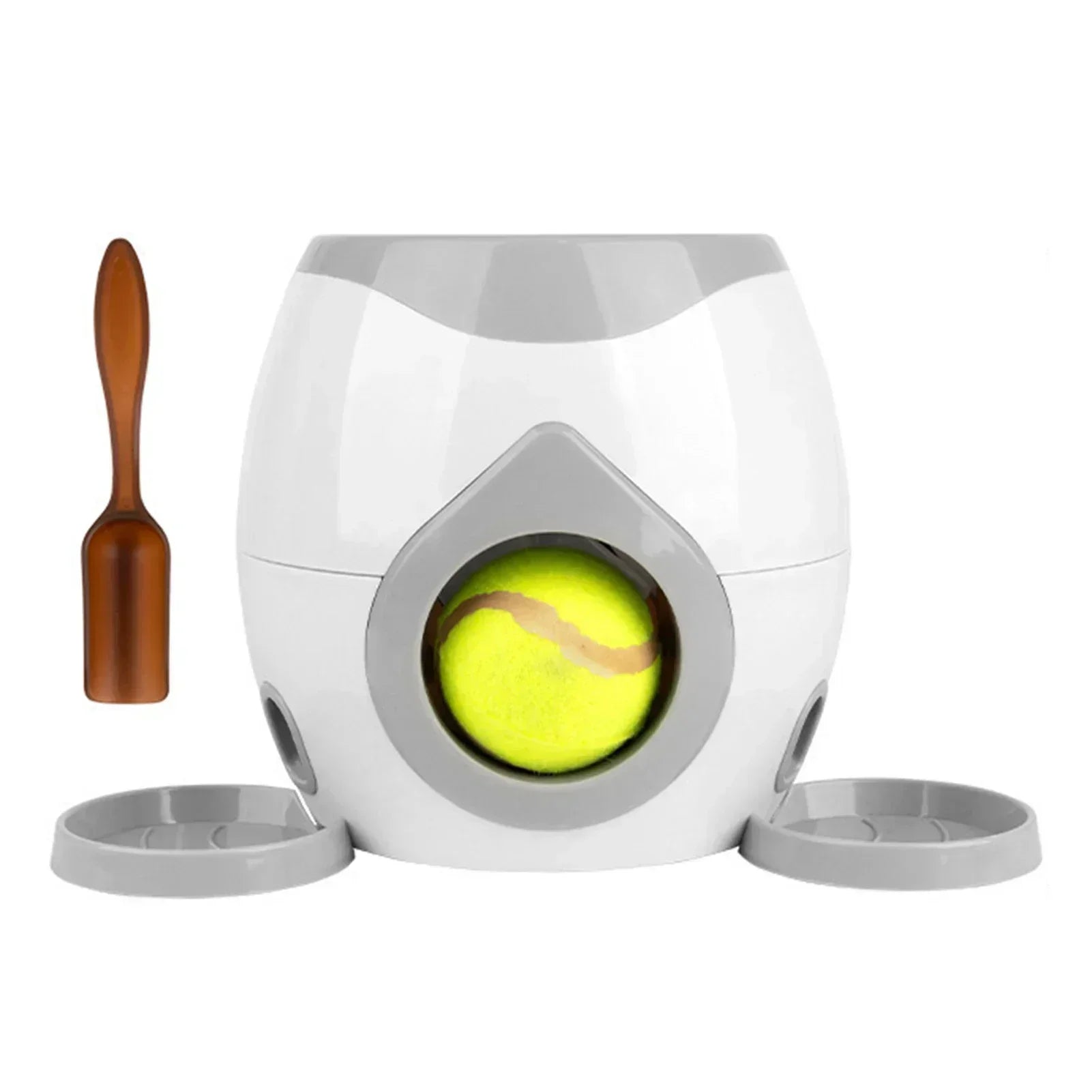 Pet dog tennis feeding device, training machine.