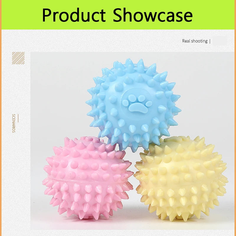 Dog Toy Ball Solid Bite-Resistant Chewing Indestructible Bouncing Ball Dog Rubber.