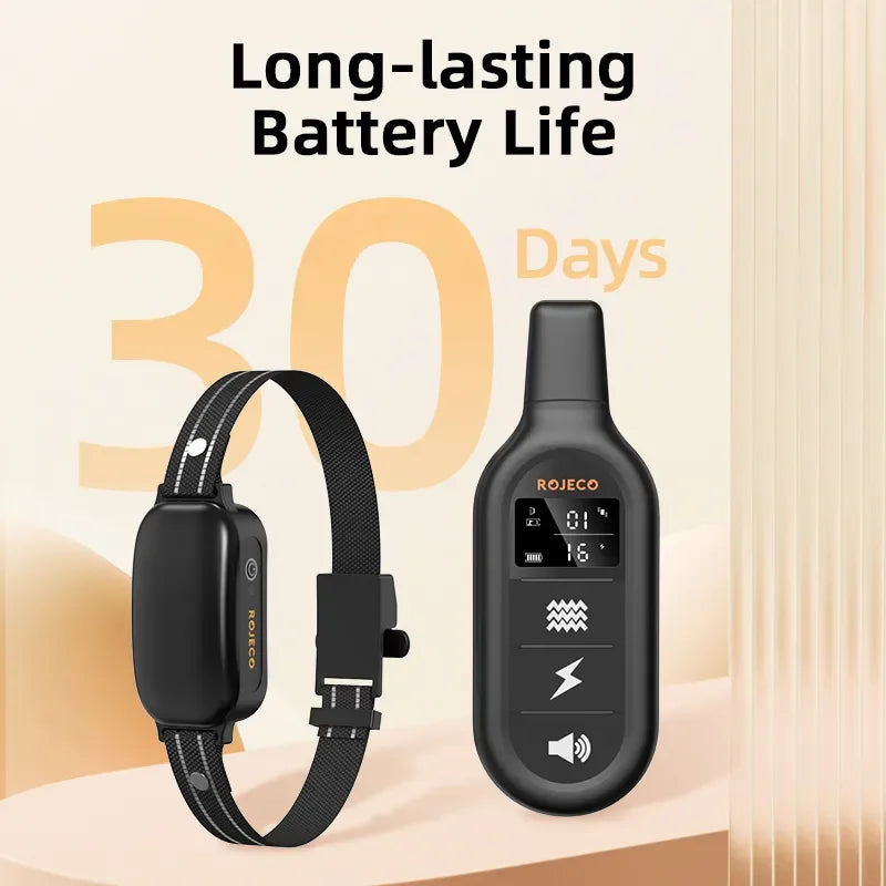 ROJECO Electric Dog Training Collar Digital Rechargeable Remote Control.