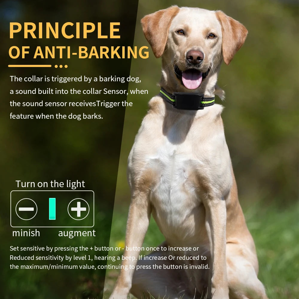 Dog Training Collar Anti-barking Collar Automatic Anti Bark Dog Collar USB.