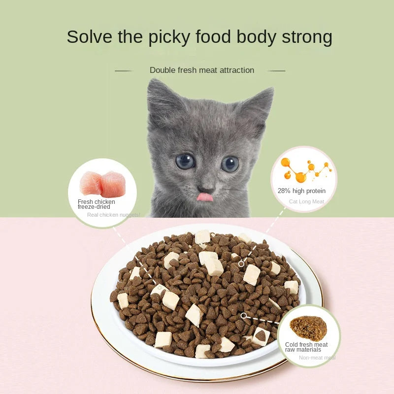 1.5kgFreeze-Dried Cat Food Specialized For Kittens Cat Feed For Fattening And Cheek Development Full Price Cat Feeding Wholesale