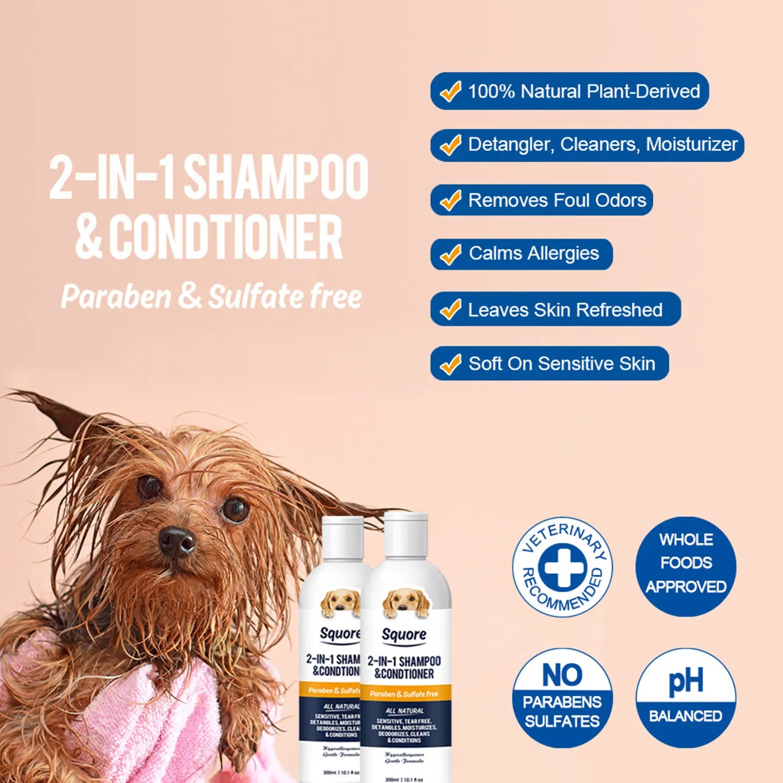 300ml Pet Cleaning Shampoo Pet Shower Gel dog cat Shampoo Conditioner Pet Cleaning Foam Dog Cat Puppy Cleaning Bath Shower Gel