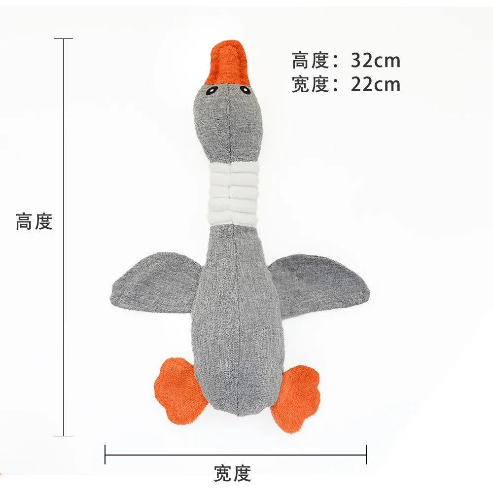 Pet Toys Animals Shape Bite Resistant Squeaky Toys Teeth Grinding Plush Dog Toy for Small Large Puppy Pets Training Accessories