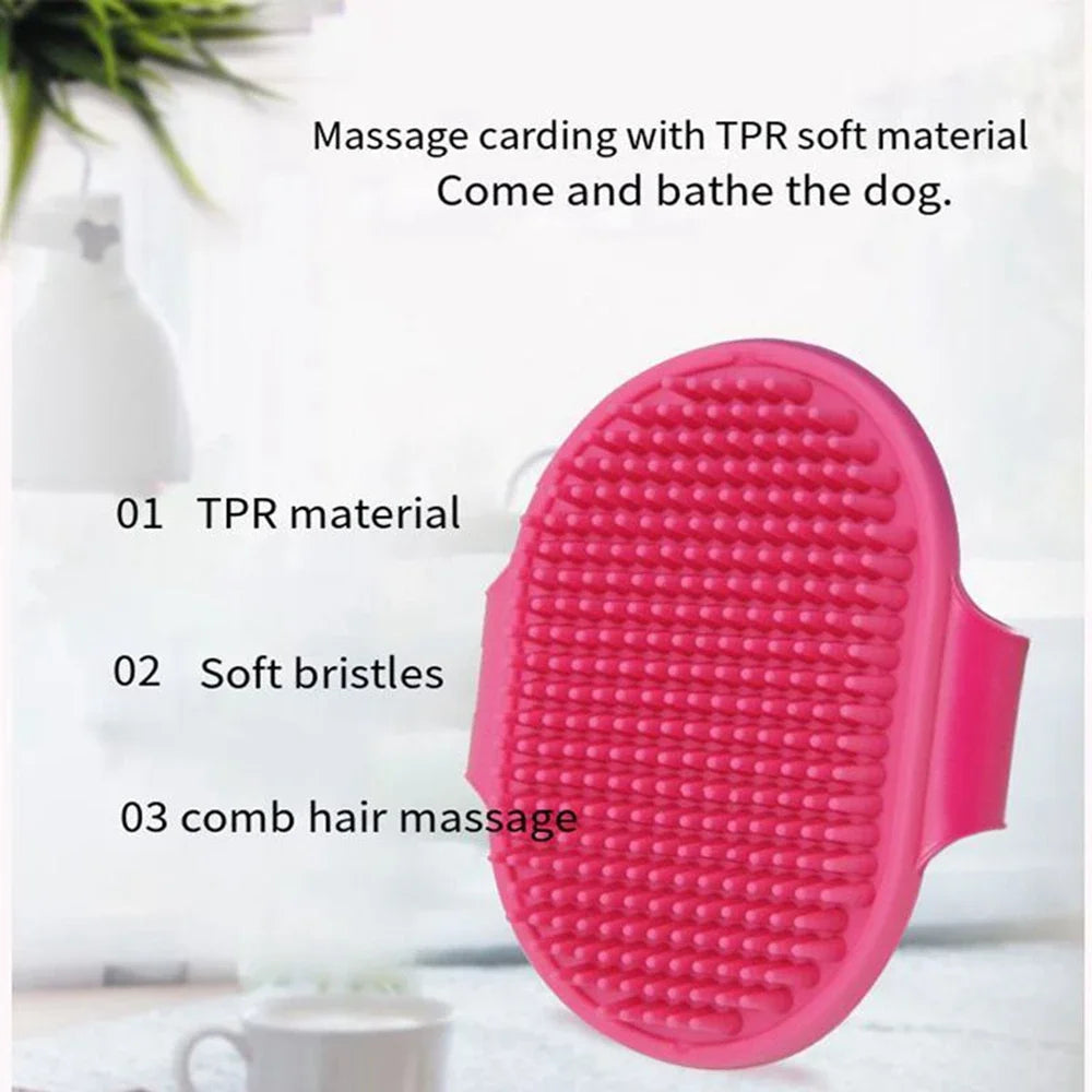 Pet Cleaning Brush Dog Cats Bath Soft Rubber Silicone Massage Gloves Comb Hair Remover Wash Grooming Cleaning Washing Supplies