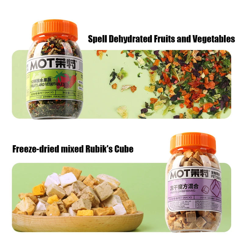 Freeze Dried Chicken Pellets Egg Yolk Quail Salmon Cod Duck Chicken Breast Duck Pellets Mixed Pet Snack