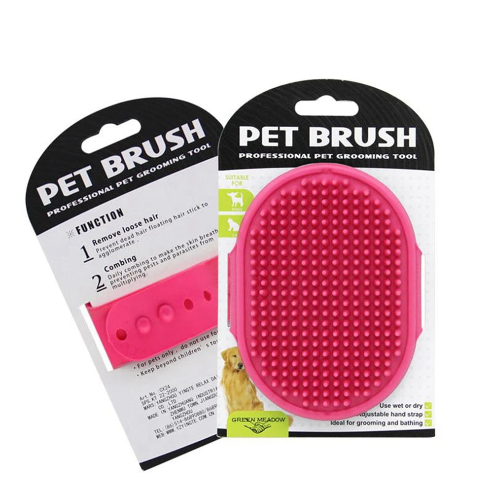 Pet Cleaning Brush Dog Cats Bath Soft Rubber Silicone Massage Gloves Comb Hair Remover Wash Grooming Cleaning Washing Supplies