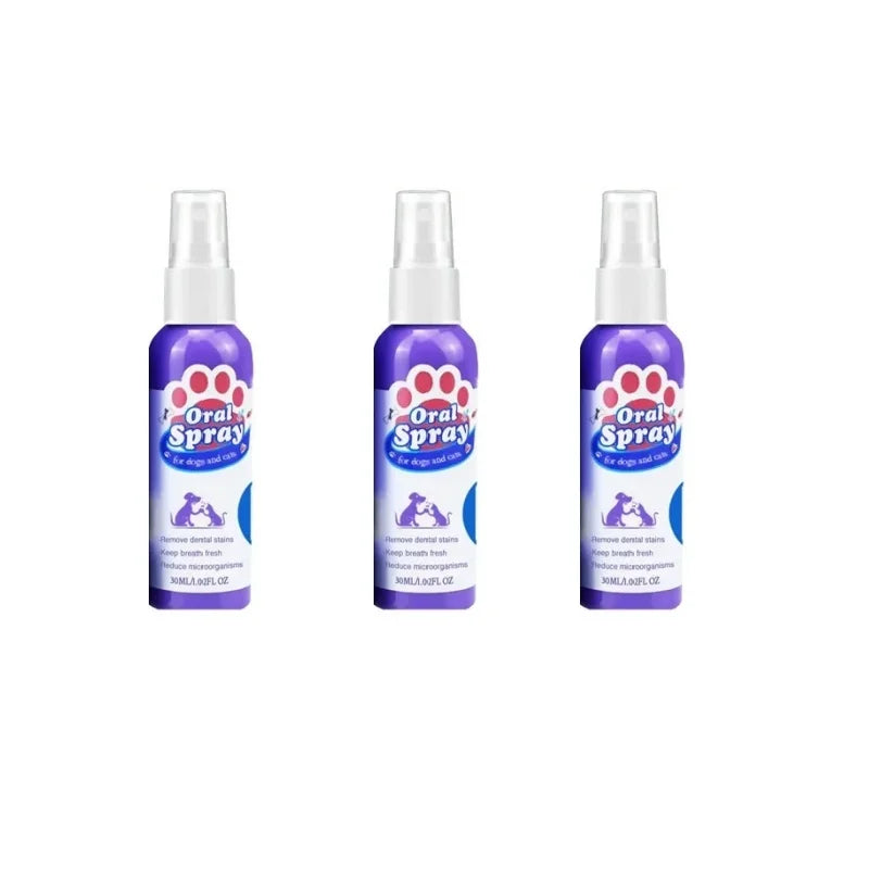Pet Teeth Cleaning Spray Oral Care Remove Tooth Stains Keep Fresh Breath for Cats and Dogs Whitening Remove bad breath