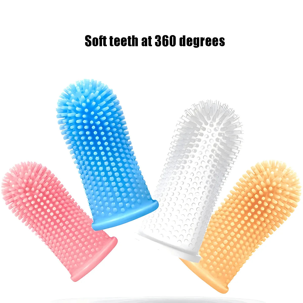 Pet Finger Toothbrush Cleaning Products for Cats and DogsOral Cleaning ToothbrushesSilicone Bristles