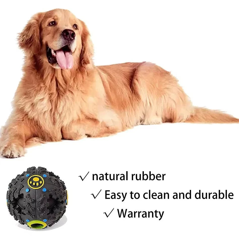 Pet Dog Toys For Small Big Dogs Funny Sound Ball Feeding Food Dispenser Squeaky Giggle Quack Training Chew Toys