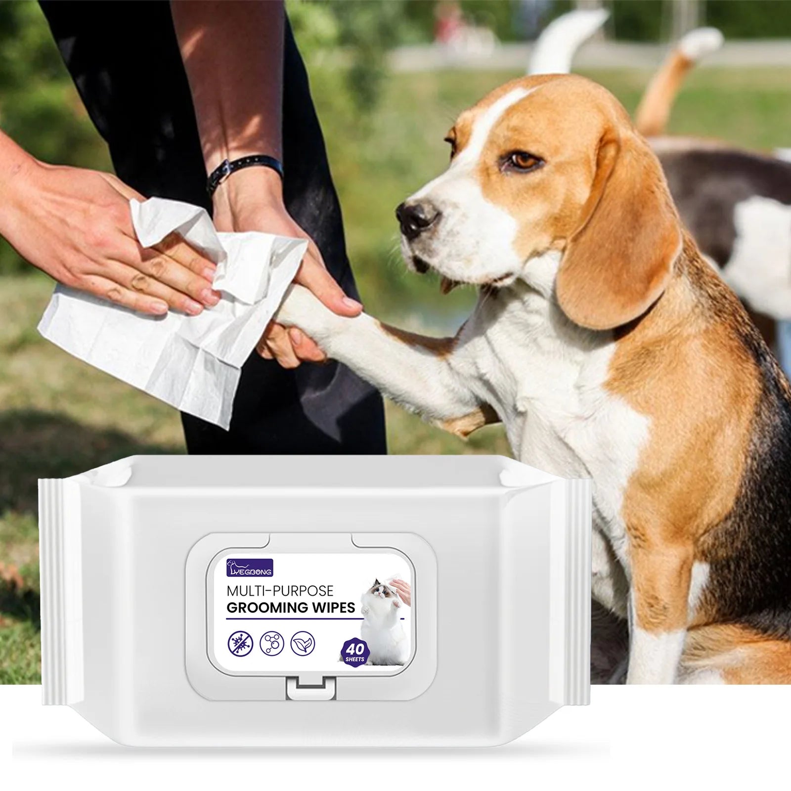 Pet Cleaning Wipes Multi Purpose Easy To Carry Natural Ingredients Gentle Non Irritating Dogs Cats Deodorizing Cleaning Eye Wipe