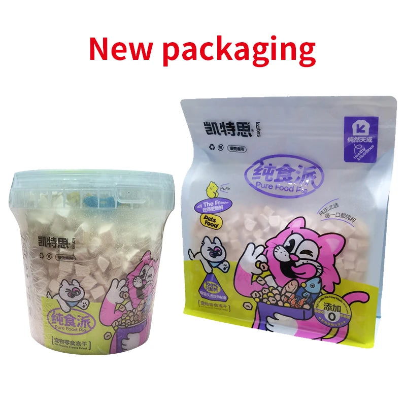 Cat snacks pet freeze-dried 500g freeze-dried barrel chicken chicken breast quail spring fish raw