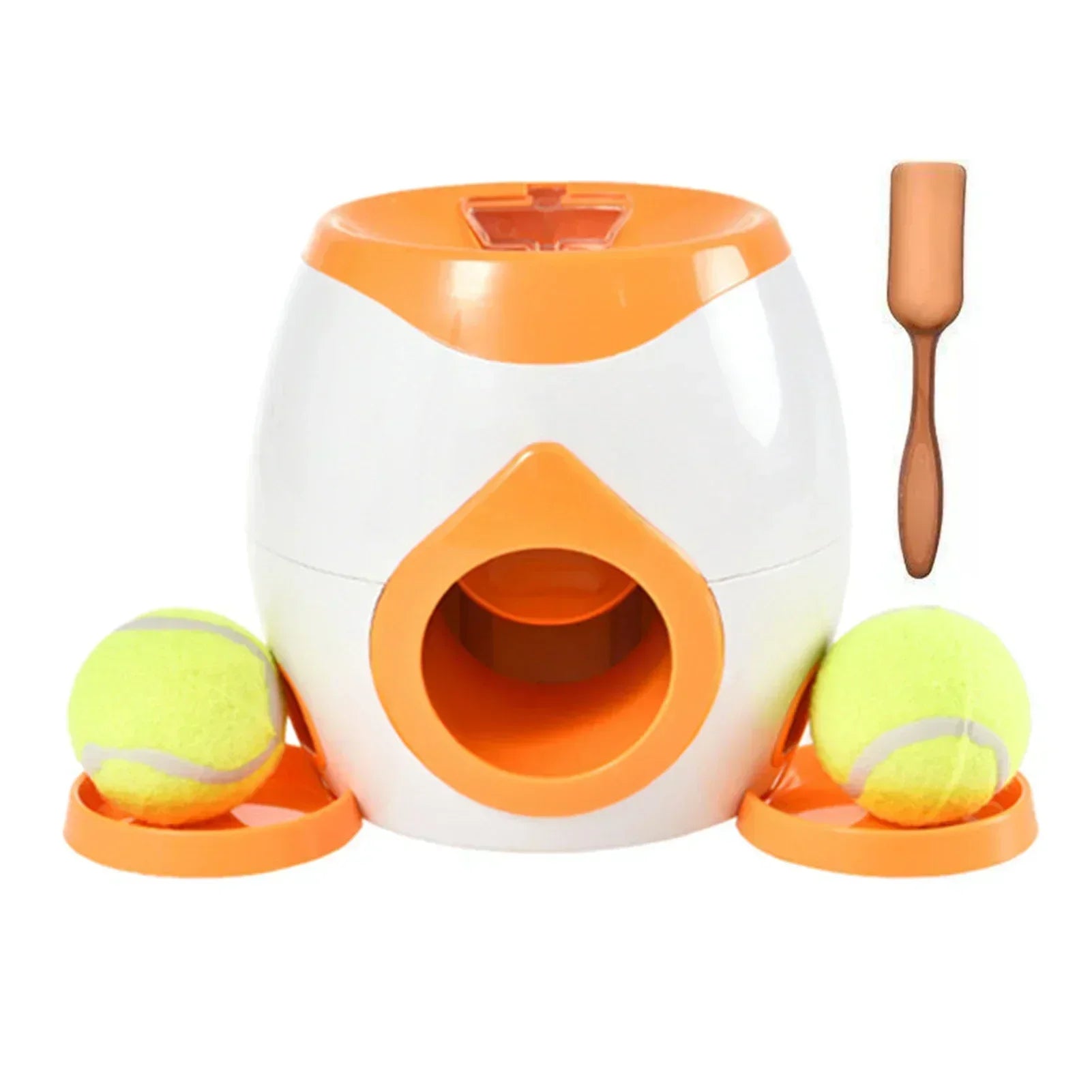 Pet dog tennis feeding device, training machine.