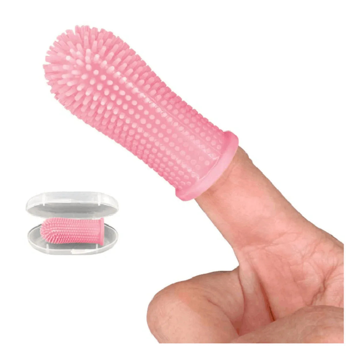 Pet Finger Toothbrush Cleaning Products for Cats and DogsOral Cleaning ToothbrushesSilicone Bristles