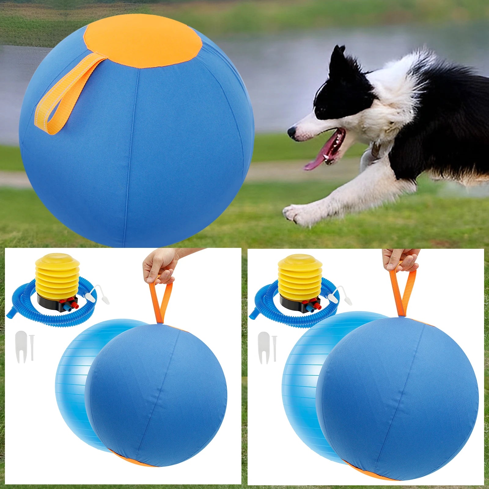 Dogs Outdoor Inflatable Ball Toy Herding Ball Agility Training.