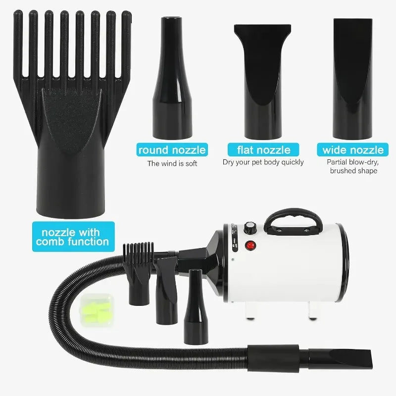 Dog Hair Dryer Pet Grooming Dryer 2-in-1 Smart Silent Dog Hair Dryer.