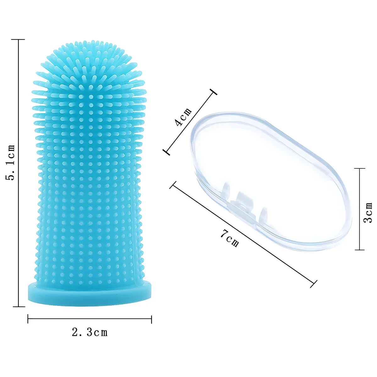 Pet Finger Toothbrush Cleaning Products for Cats and DogsOral Cleaning ToothbrushesSilicone Bristles