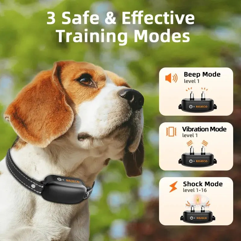 ROJECO Electric Dog Training Collar Digital Rechargeable Remote Control.