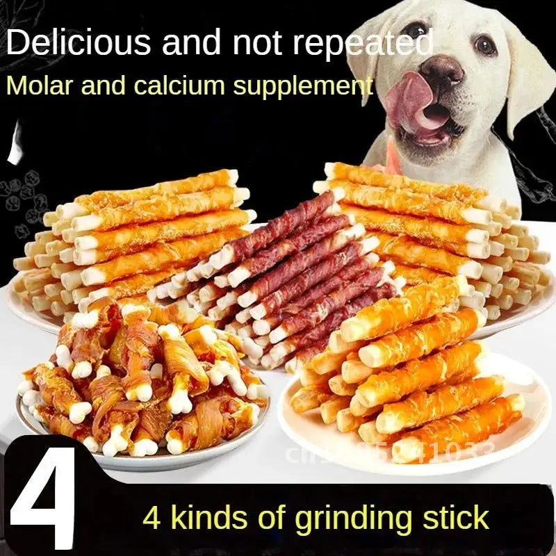 [2024]3Bags Multiple flavors of dog duck bite resistant clean chicken reward Dogs Pet training Food Dry teeth snacks meat